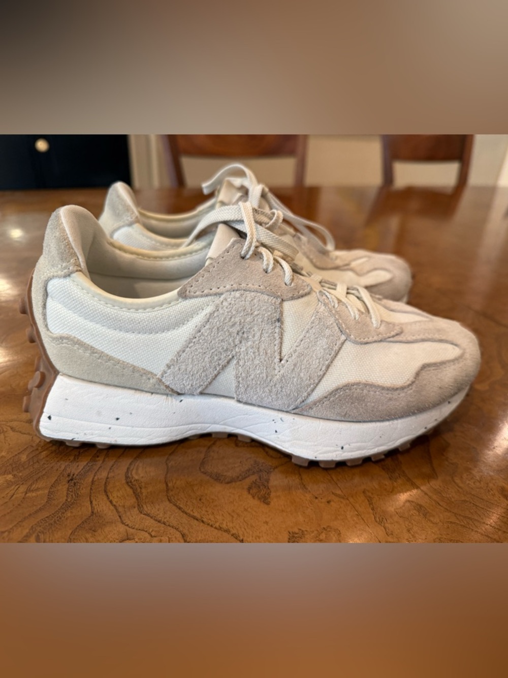 New Balance 327 Neutral Beige & White Retro Runner